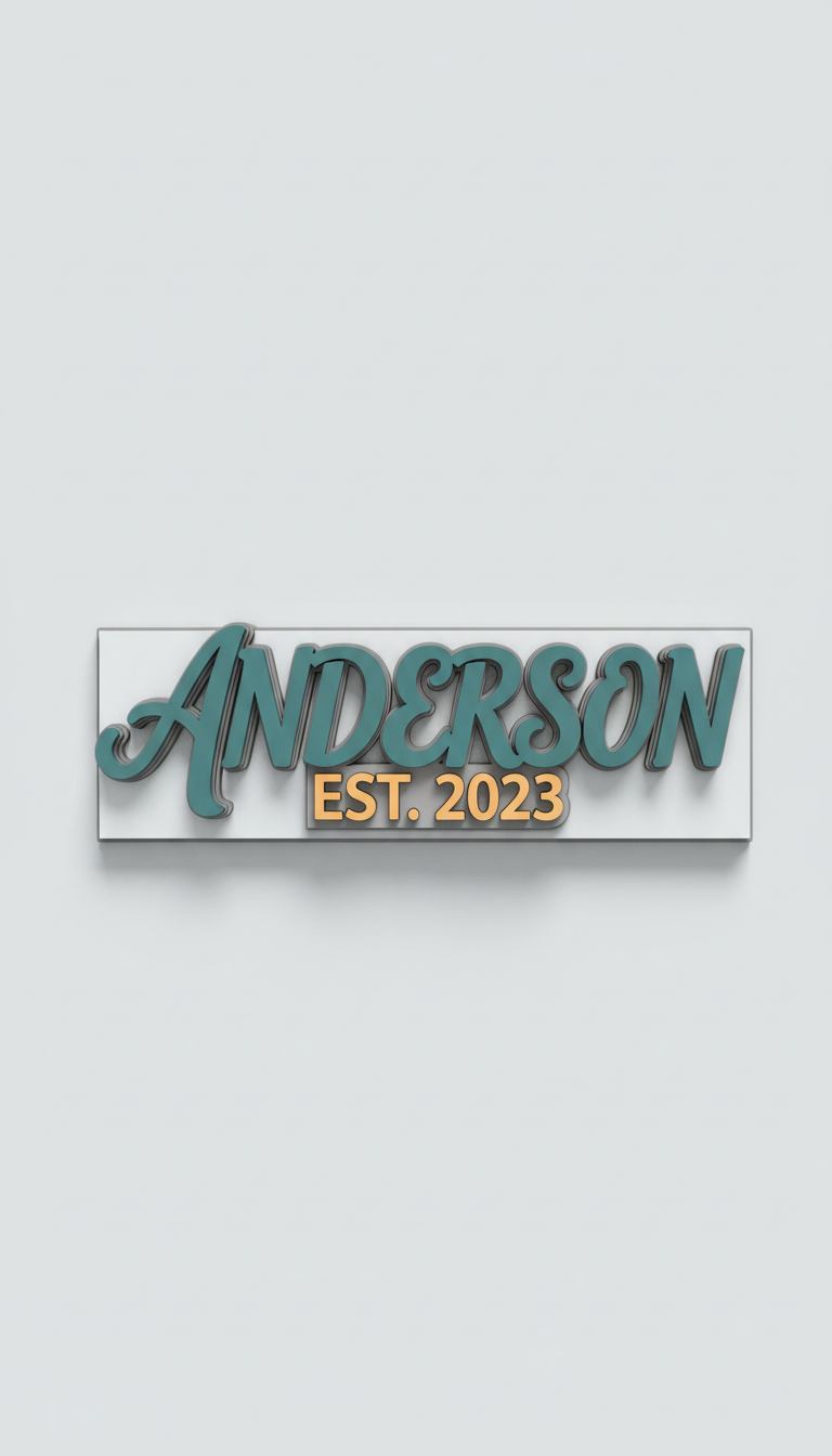 Custom Steel Family Name Sign