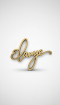 Brushed Gold Script Name Plaque